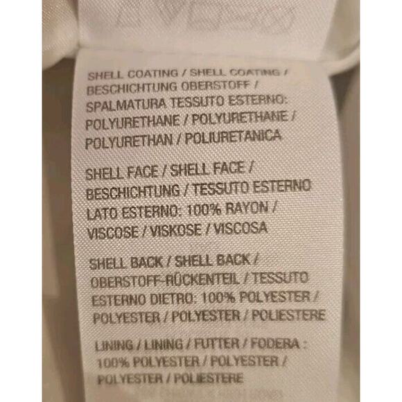 Dennis Basso Womens 20W Faux Leather Moto Jacket White Textured Full Zip - Picture 9 of 10